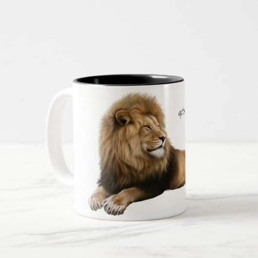 Lion roi des bêtes Mug (Devant gauche)