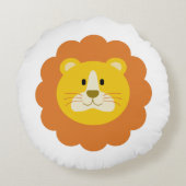 Lion Rond Kussen (Achterkant)