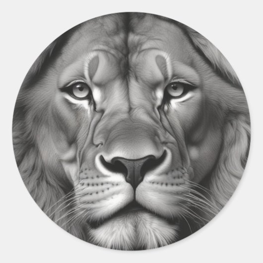Lion Ronde Sticker (Voorkant)