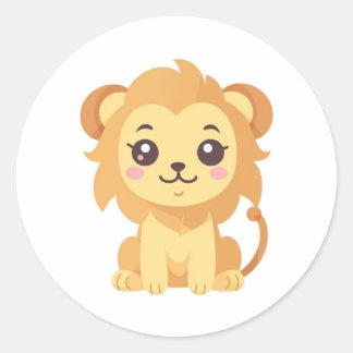 Lion Ronde Sticker