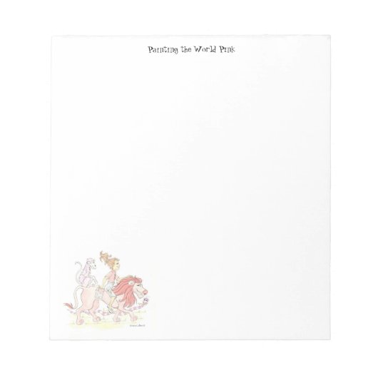 Lion rose avec Bloc-notes pour petite fille (Devant)
