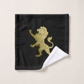 Lion royal d'or noir (Gant de toilette)