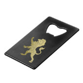 Lion Royal Doré sur Fond Noir (Dos Angle)