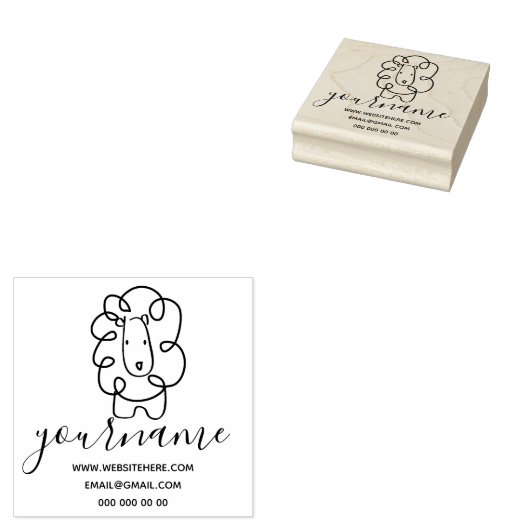 Lion Rubberstempel (Gestempeld)