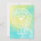 Lion Safari 1st Birthday Invitation (Dos)