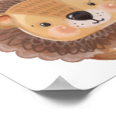 Lion Safari Nursery Poster Kids Room Imprimer (Coin)