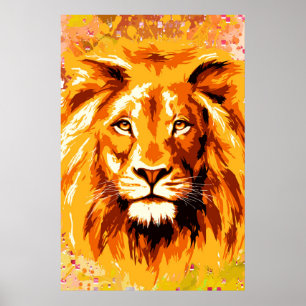 Lion Safari Poster de lions colorés