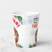 Lion Safari Wild en drie kinderen jarig Papieren Bekers (Links)