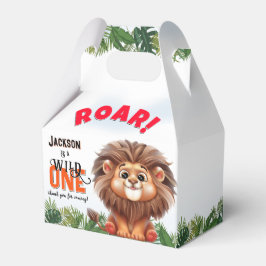 Lion Safari Wild One Kids Verjaardag Favoriet Box Bedankdoosjes