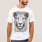 Lion Silhouette Sketch T-shirts (Voorkant)