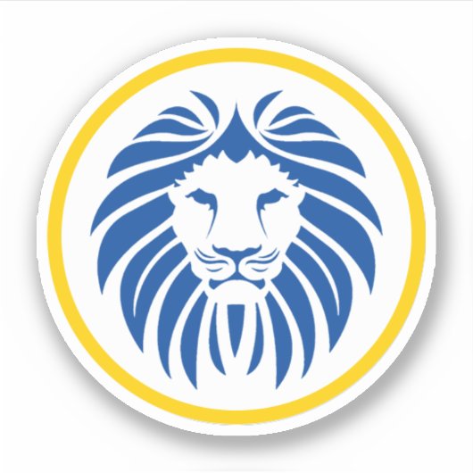 Lion Silhouette Sticker (Voorkant)