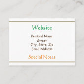 Lion Sitting on Rock Stunning Sunset Visitekaartje (Achterkant)