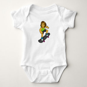 Lion Skater Skateboard Romper