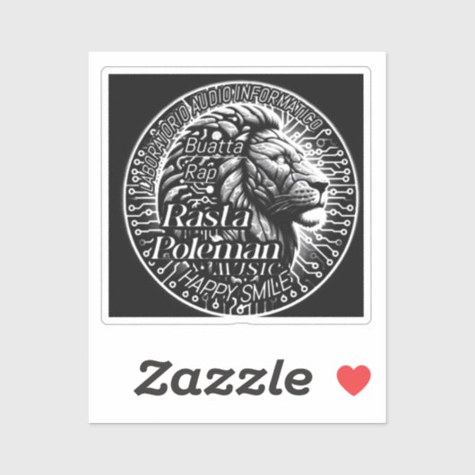 Lion sound zazzle craft sticker (Vel)