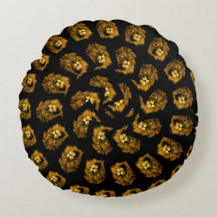 Lion Spiral Pattern Rond Kussen