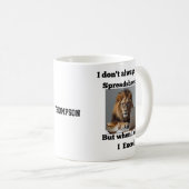 lion spreadsheet office Mug Koffiemok (Voorkant rechts)