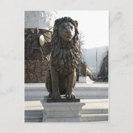 Lion Statue Briefkaart (Voorkant)