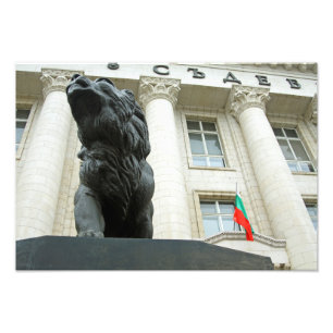 Lion statue, Sofia, Bulgarije Foto Afdruk