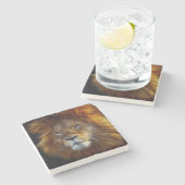 Lion Stenen Onderzetter (Zijkant)