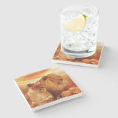 Lion Stenen Onderzetter (Zijkant)