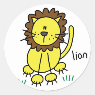 Lion Stick Figuur Stickers Sticker