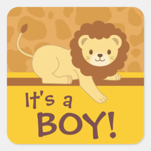Lion sticker "Het is een jongen!"