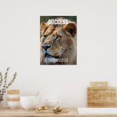 Lion Success Quote Inspirerend Poster (Keuken)