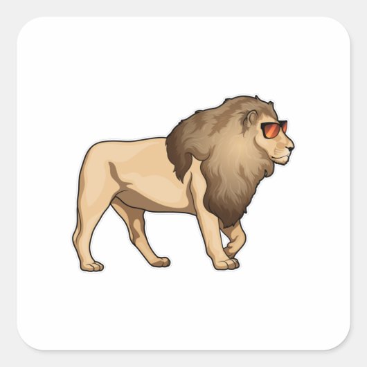 Lion Sunbril Vierkante Sticker (Voorkant)