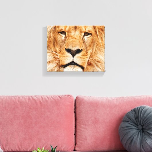 Lion sur toile étirée (Insitu(Salon))