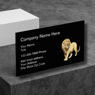 Lion Symbool Eenvoudig ontwerp Visitekaartje