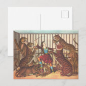 Lion Tamer Circus Briefkaart (Voorkant / Achterkant)