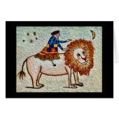 Lion Tamer Greeting Card (Devant Horizontal)