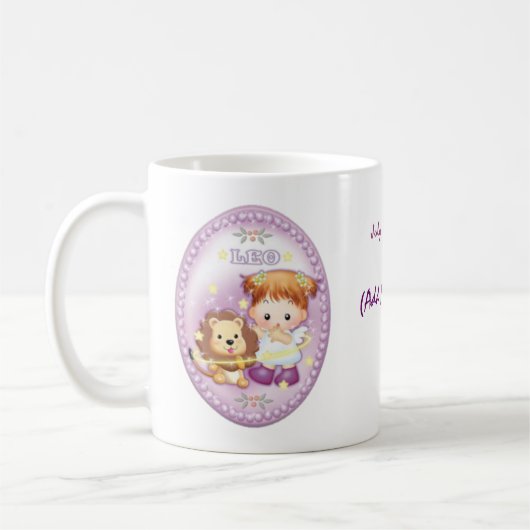 Lion - tasse personnalisée de zodiaque (Gauche)