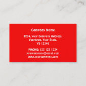 Lion Tête rouge carte de visite rouge (Dos)