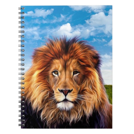 Lion The King of Forest Notitieboek (Voorkant)