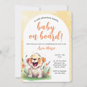 Lion Theme Baby shower Invitation Kaart