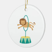 Lion Through Hoop Keramisch Ornament (Links)
