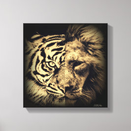 Lion Tiger 2in1 Canvas afdrukken