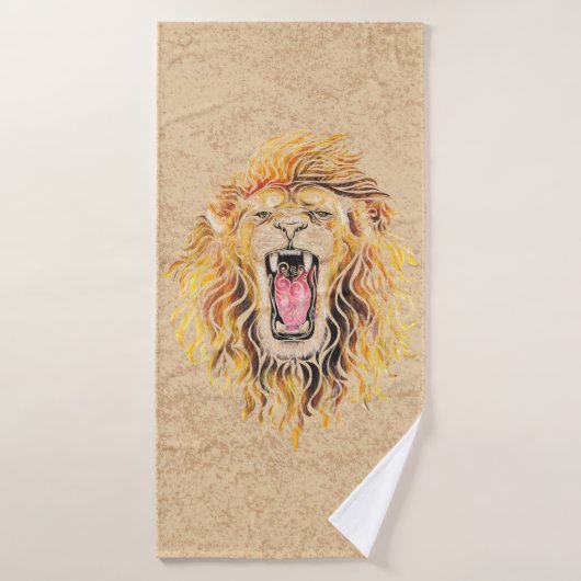 Lion tourbillonnant (Serviette de bain)