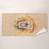 Lion tourbillonnant (Serviette de bain)
