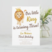 Lion Tout âge Anniversaire Invitation (Debout devant)