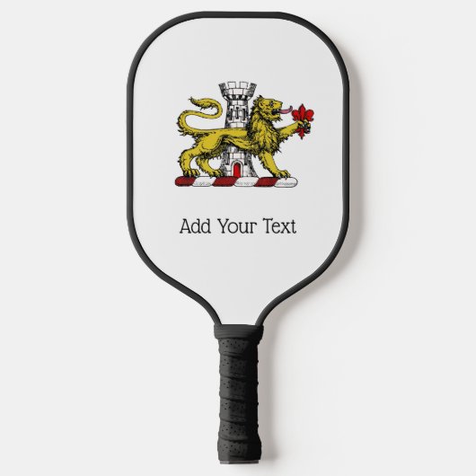 Lion Tower Fleur de Lis Crest Emblem C Pickleball Paddle (Voorkant)