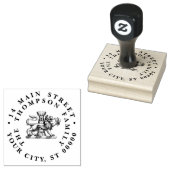 Lion Tower Fleur de Lis Crest Emblem C Rubberstempel (Gestempeld)