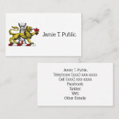 Lion Tower Fleur de Lis Crest Emblem C Visitekaartje (Voorkant / Achterkant)