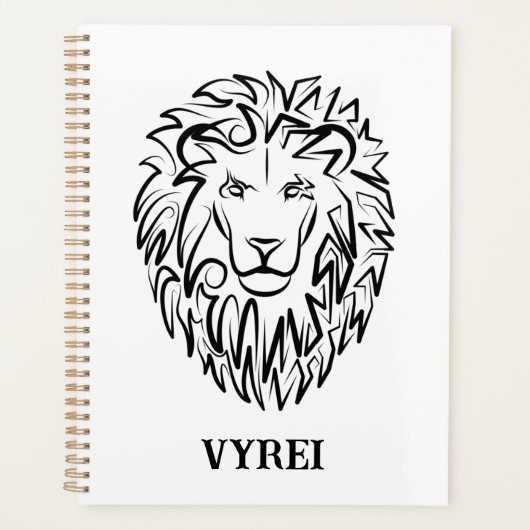 Lion tribal noir et blanc (Devant)