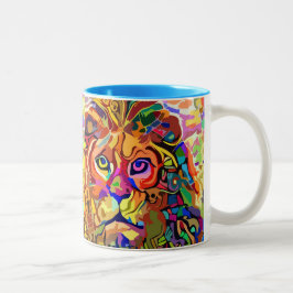 Lion Tweekleurige Koffiemok