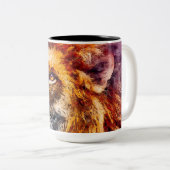 Lion Tweekleurige Koffiemok (Voorkant rechts)