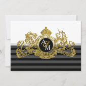 Lion Unicorn British Monogram Kaart (Voorkant)