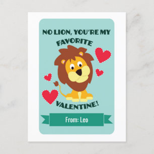 Lion Valentijn Klaslokaal Feestdagenkaart