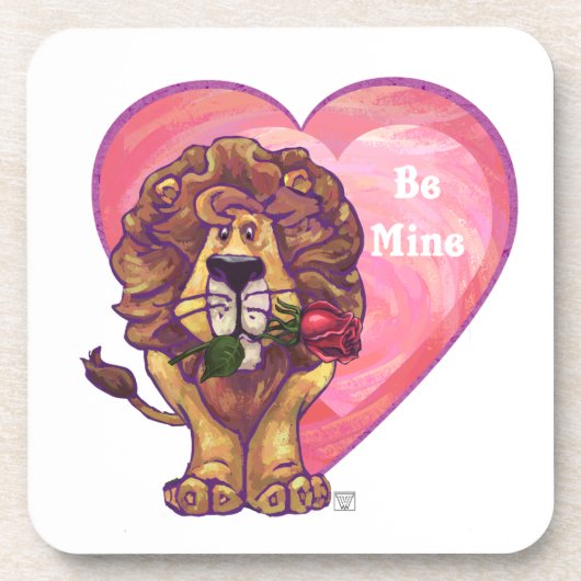 Lion Valentijnsdag Bier Onderzetter (Voorkant)